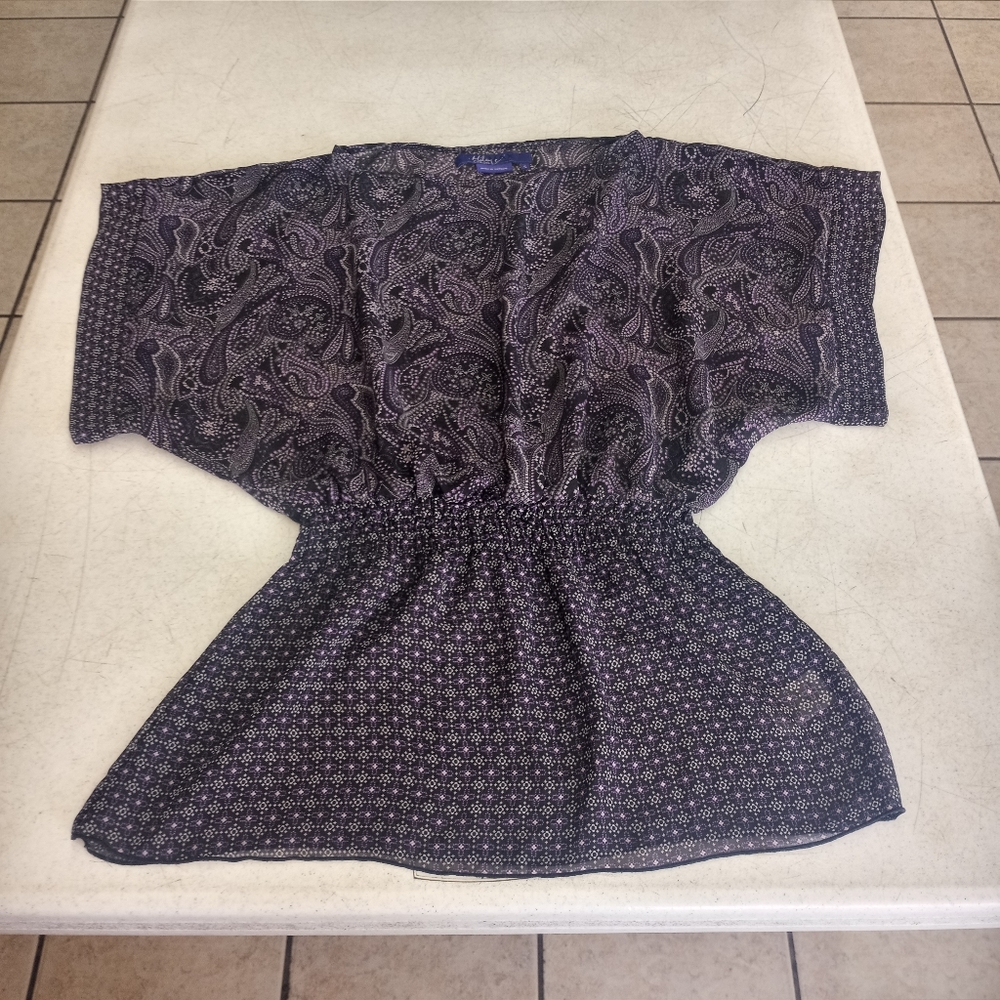 Miley Cyrus Max Azria Floral Paisley Semi Sheer Blouse